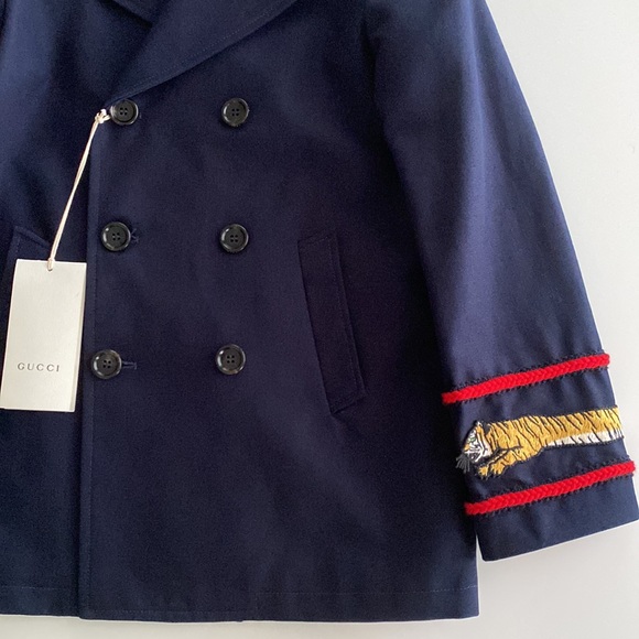 Gucci Coat Jacket Navy Blue New - Picture 5 of 13